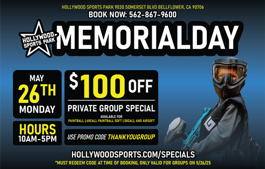 Memorial Day Group Special - May 26th