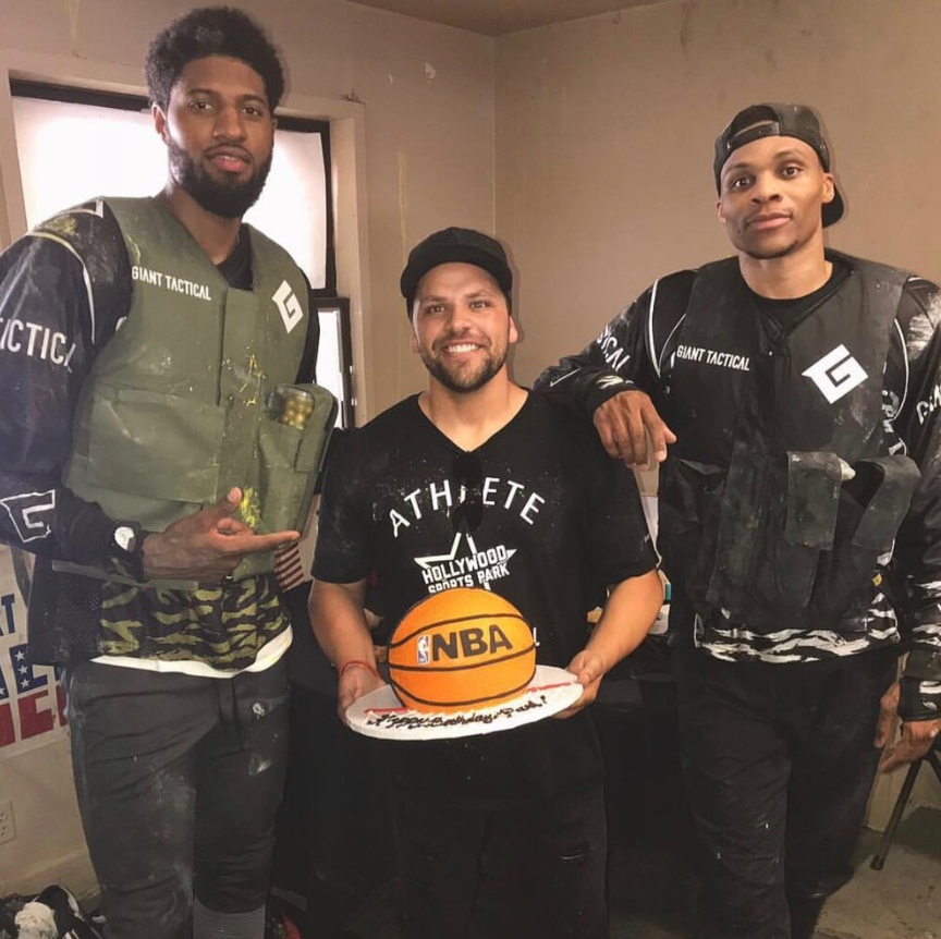 Russell Westbrook and Paul George have Birthday Party at Hollywood Sports