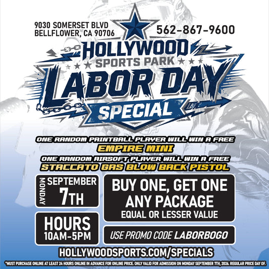 Labor Day BOGO Special September 7th, 2026