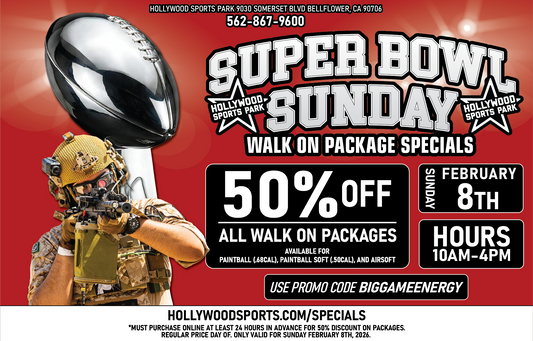 Super Bowl Sunday Walk On Special - February 8th, 2026